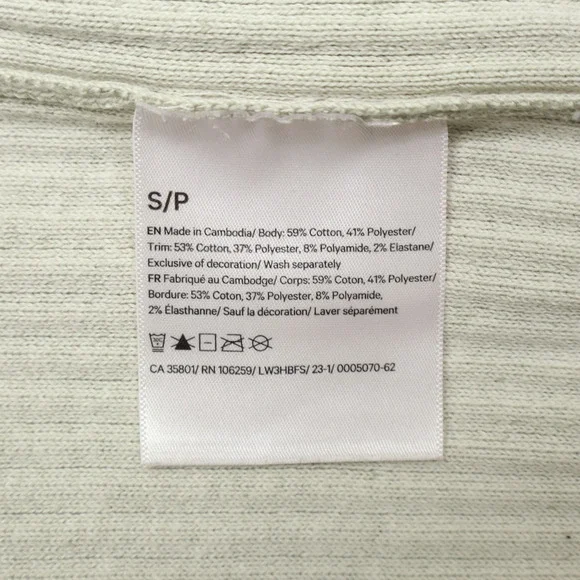 Lululemon Women's Cotton Blend Ribbed Long Sleeve Sweater Bone/Off White Sz S - Picture 6 of 8